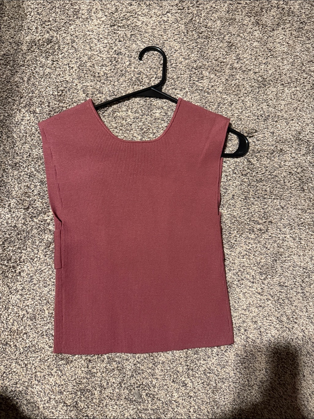 Free People:  Ribbed open back Top - Mauve